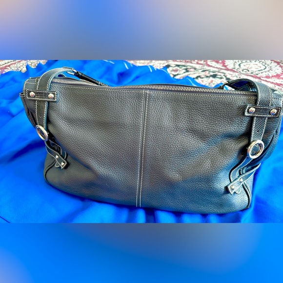 FURLA GENIUNE SOFT ITALIAN LEATHER HANDHELD/SHOULDER BAG-GOOD VINTAGE CONDITION - Picture 4 of 16